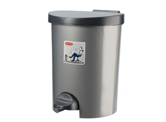 Kosz okrągły 15 l srebrny