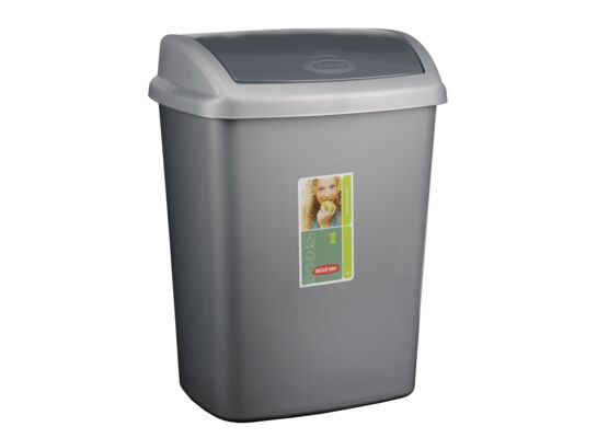 Kosz uchylny Dominik Srebrny/ grafitowy 25L