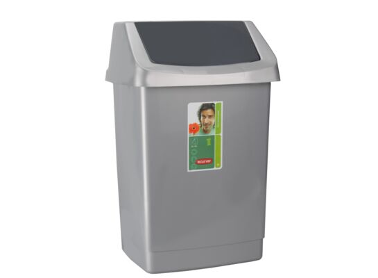 Kosz uchylny click-it 50 l srebrny grafit