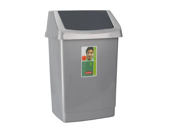 Kosz uchylny click-it 9 l srebrny