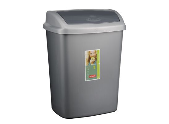 Kosz uchylny DOMINIK 10 l srebrno-grafitowy