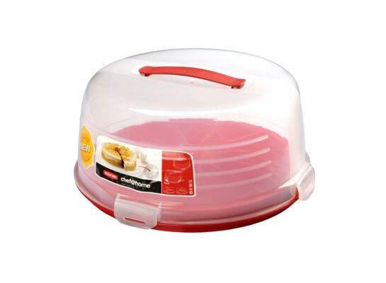 Pojemnik okrągły na ciasto czerwony