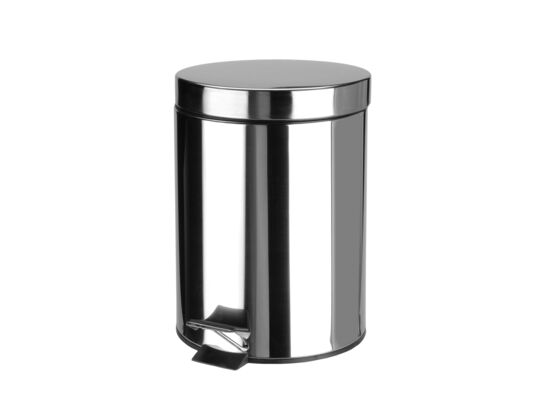 Kosz z pedałem nierdzewny MAGNUS 12 l srebrny