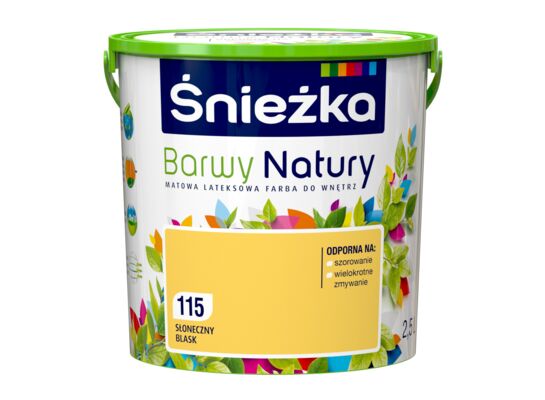 Farba lateksowa Barwy Natury słoneczny blask 115 2,5 l Śnieżka
