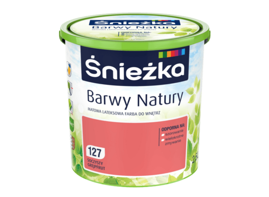 Farba lateksowa Barwy Natury Soczysty Grejpfrut 127 2,5 l Śnieżka