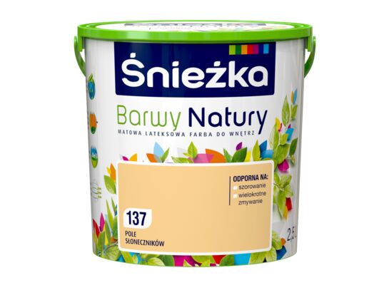 Farba lateksowa Barwy Natury pole słoneczników 137 7 2,5 l Śnieżka