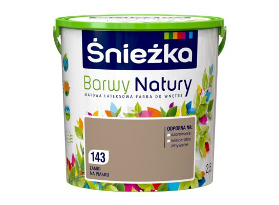Farba lateksowa Barwy Natury zamki na piasku 143 2,5 l Śnieżka