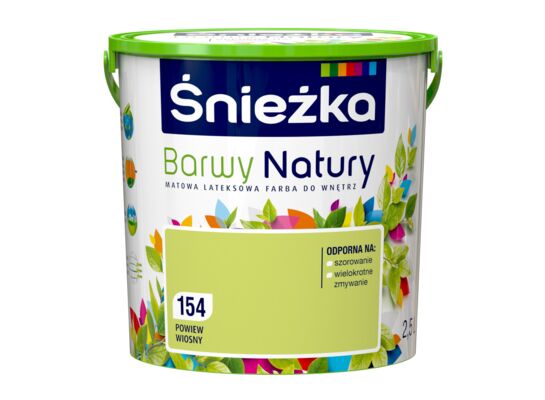 Farba lateksowa Barwy Natury powiew wiosny 154 2,5 l Śnieżka
