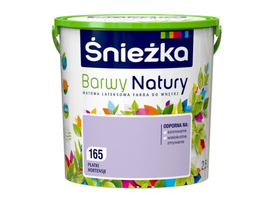 Farba lateksowa Barwy Natury płatki hortensji 165 2,5 l Śnieżka
