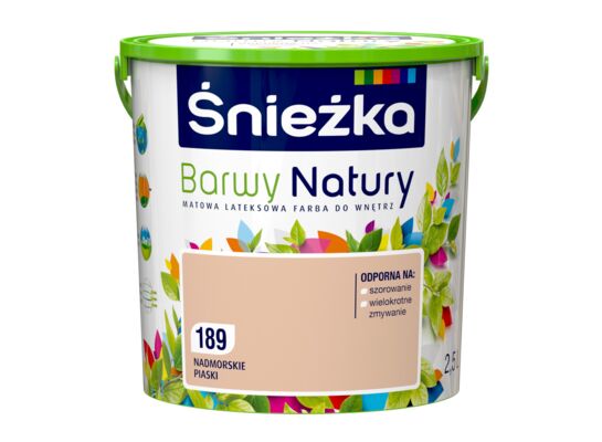 Farba lateksowa Barwy Natury nadmorskie piaski 189 2,5 l Śnieżka
