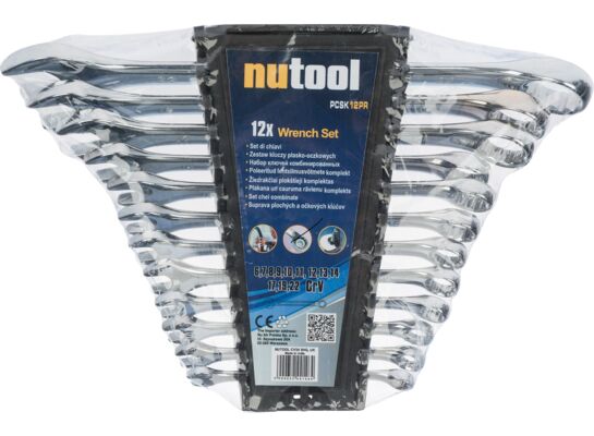 Zestaw kluczy płaskooczkowych Crv 12 sztuk