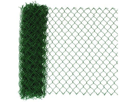 Siatka pleciona ocynkowana powlekana 60 x 60 1 x 15 m zielona