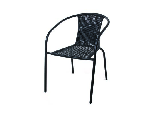 Fotel stalowo-polyrattanowy Bistro