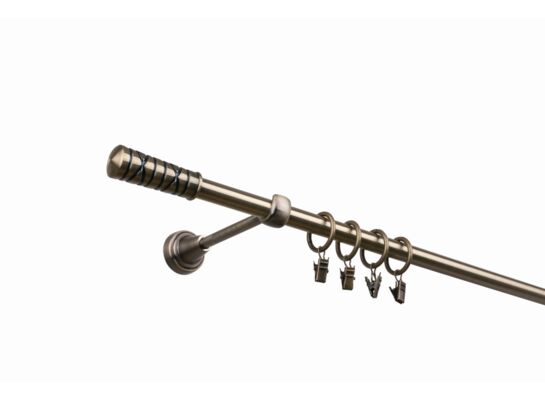 Karnisz 16 mm galwanika pojedynczy 240 cm Picasso złoty antyk