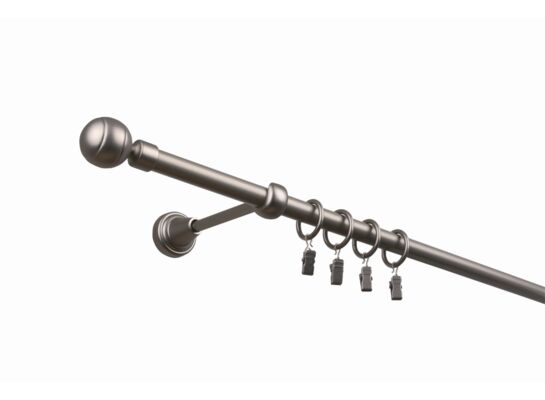 Karnisz 16 mm galwanika pojedynczy 160 cm Paola chrom mat