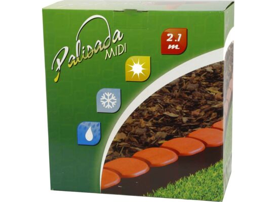 Palisada obrzeże trawnika Midi jasny brąz 14,2 x 14 cm 2,1 m