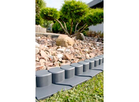 Palisada obrzeże trawnika Midi Plus grafit 13,5 x 14,2 cm 2,1 m