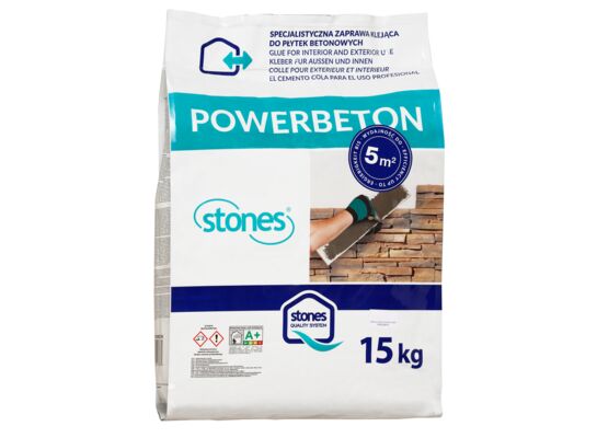 Specjalistyczna zaprawa klejąca do płytek betonowych 15 kg POWERBETON Stones