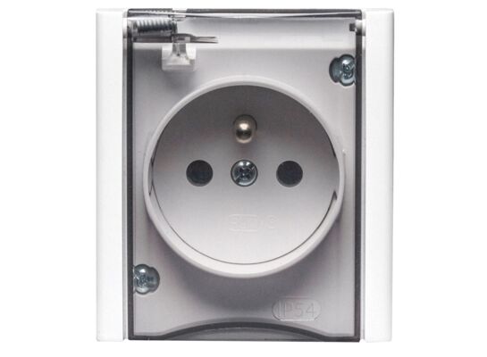 Gniazdo pojedyncze natynkowe Bravo z uziemieniem 250 V 16 A