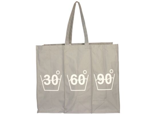 Worek na bieliznę, 3-komorowy 60 x 40 x 50 cm, popiel