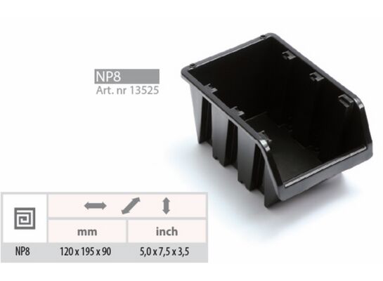Pojemnik magazynowy Multicase Cargo 19,5 x 12 x 9 cm czerwony