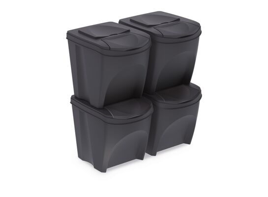 Kosz na śmieci SET4 - antracytowy