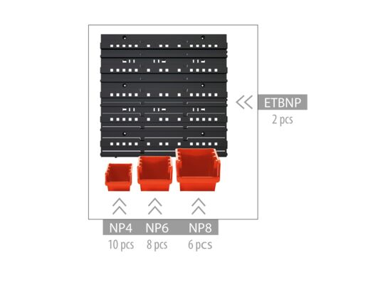 Tablica narzędziowa ORDERLINE - czerwony