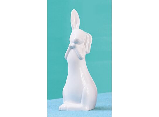 Figurka ceramiczna Zając biała 41 cm
