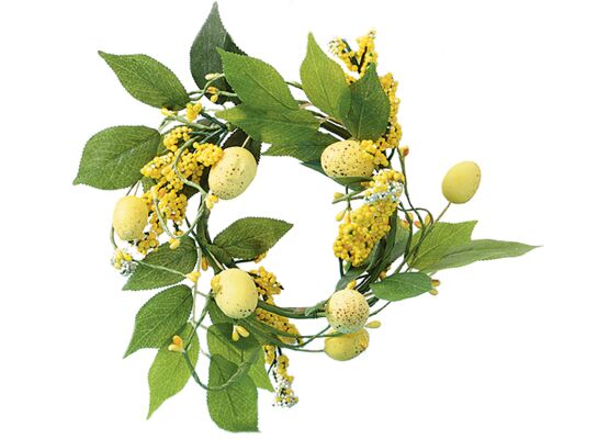 Wianek wielkanocny 30 cm żółty