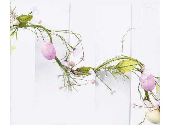 Girlanda wielkanocna 130 cm żółto-różowa