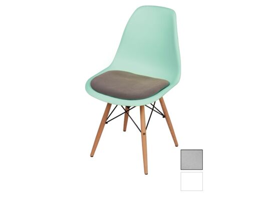 Krzesło z poduszką mięta