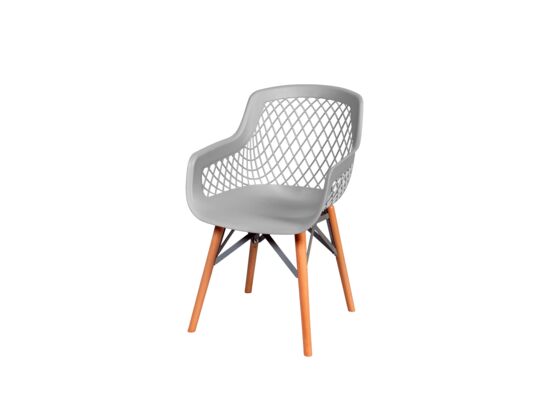 Fotel plastikowy szary