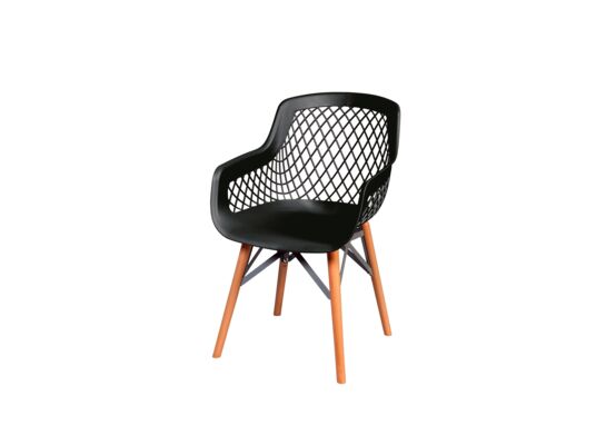 Fotel plastikowy czarny