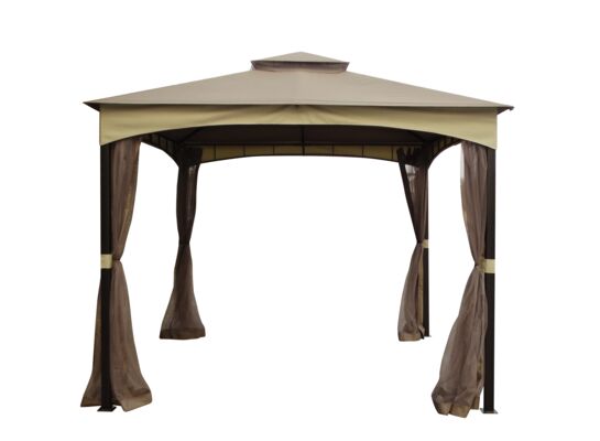 Pawilon stalowy z moskitierą 3 x 3 x 2,8 m beżowy