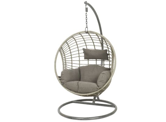 Bujak na stalowym stelażu szary