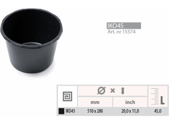 KASTRA OKRĄGŁA CONTAINER - czarny