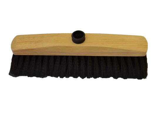 Zamiatacz L-300 mm, oprawa drewniana z gwintem PCV włosie syntetyczne SINPO