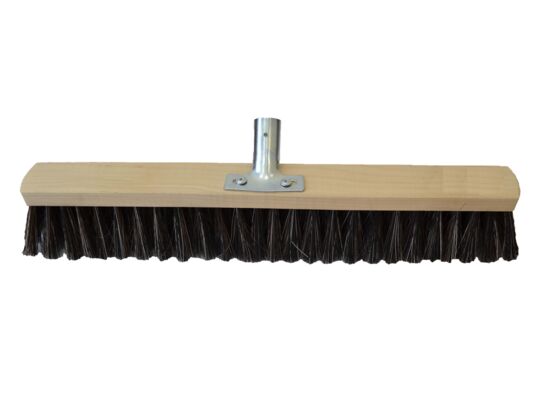 Zamiatacz L-500 mm, oprawa drewniana z kominkiem metalowym włosie mieszane SINPO