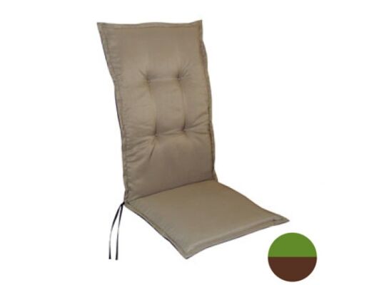 Dwustronna poduszka na fotel zieleń-ciemny brąz