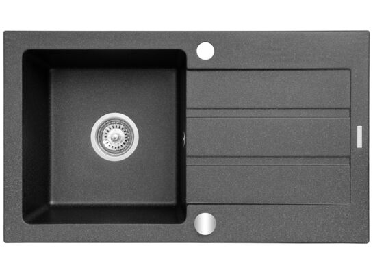 Zlewozmywak RODOS 1B 1D 76x44 cm czarny MAIDSINKS