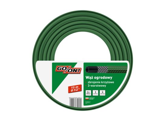 Wąż ogrodowy 1/2" 15 m GO/ON!
