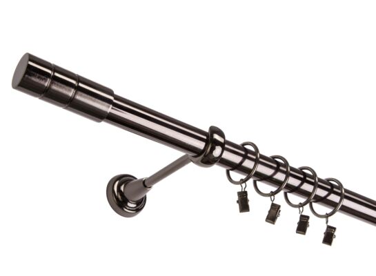 Karnisz pojedynczy 25 mm onyx I 160 cm Cylinder żabka