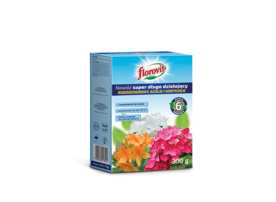 Nawóz super długo działający do rododendronów, azalii, hortensji 300 g Florovit