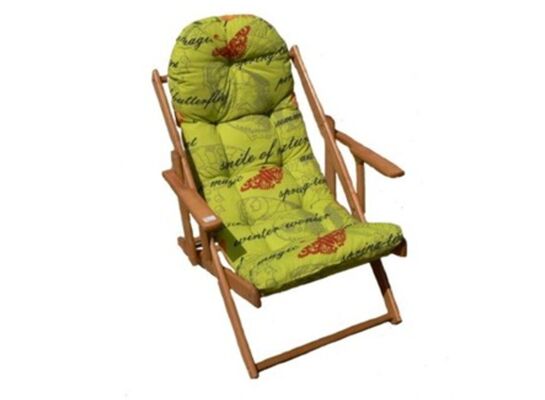 Leżak z drewna sosnowego Borneo limonka