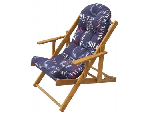 Leżak z drewna sosnowego Borneo granatowy