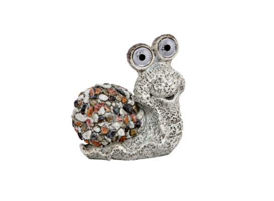 Figura ogrodowa ceramiczna z oświetleniem solarnym LED ślimak