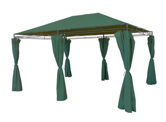Pawilon poliestrowy ze ściankami zielony