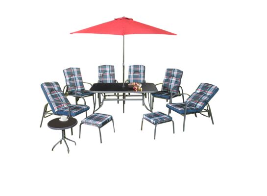 Zestaw mebli stalowych Cordoba 11-częściowy