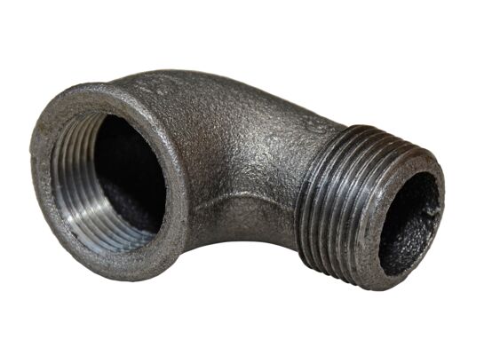 Kolano nakrętno - wkrętne 1/2" czarne