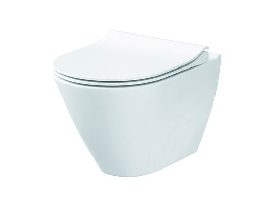 Zestaw miska WC zawieszana City oval new Clean On deska slim duroplast wolnoopadająca Cersanit
